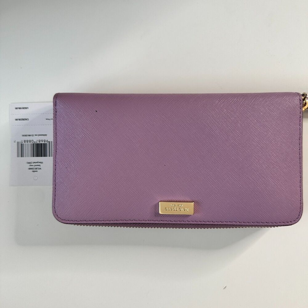Kate Spade Lavender Wallet with Gold Accent